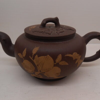 Longevity and good fortune round Yixing teapot