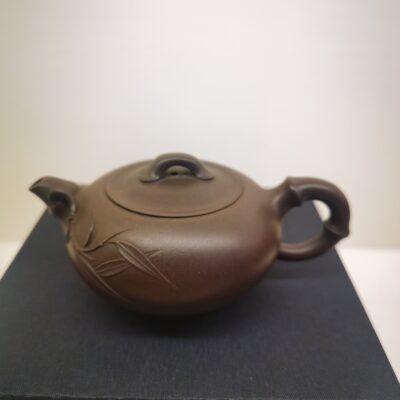 Little bamboo round teapot Purple Clay teapot Authentic Yixing Teapot