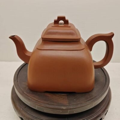 zhuni square teapot side view